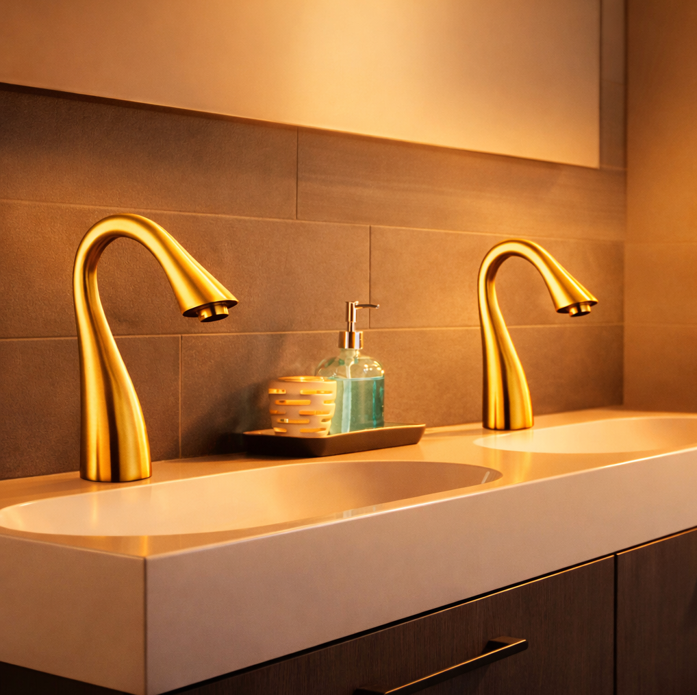 Retrofit installation of touchless faucets in existing commercial restroom conditions